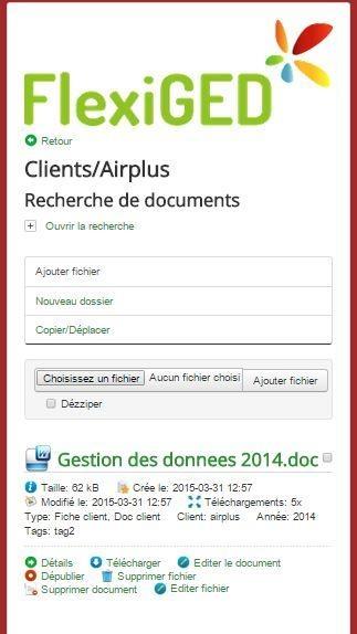 flexiged: affichage responsive sur un mobile