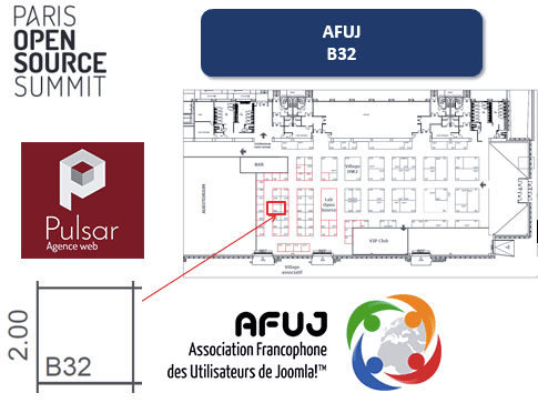 stand de l'AFUJ au salon Open Source Summit 2015