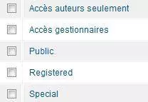 ACLs Joomla! pour workflow