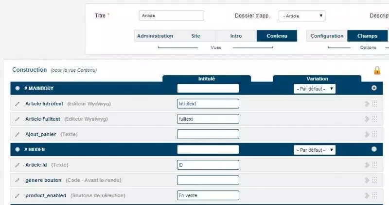 Ecommerce content view