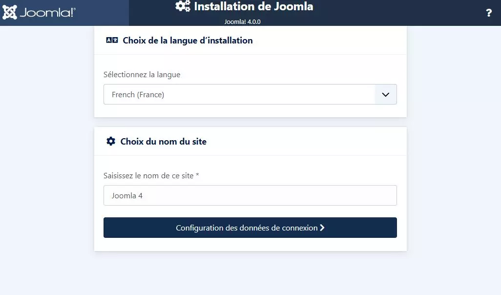 installation de joomla4