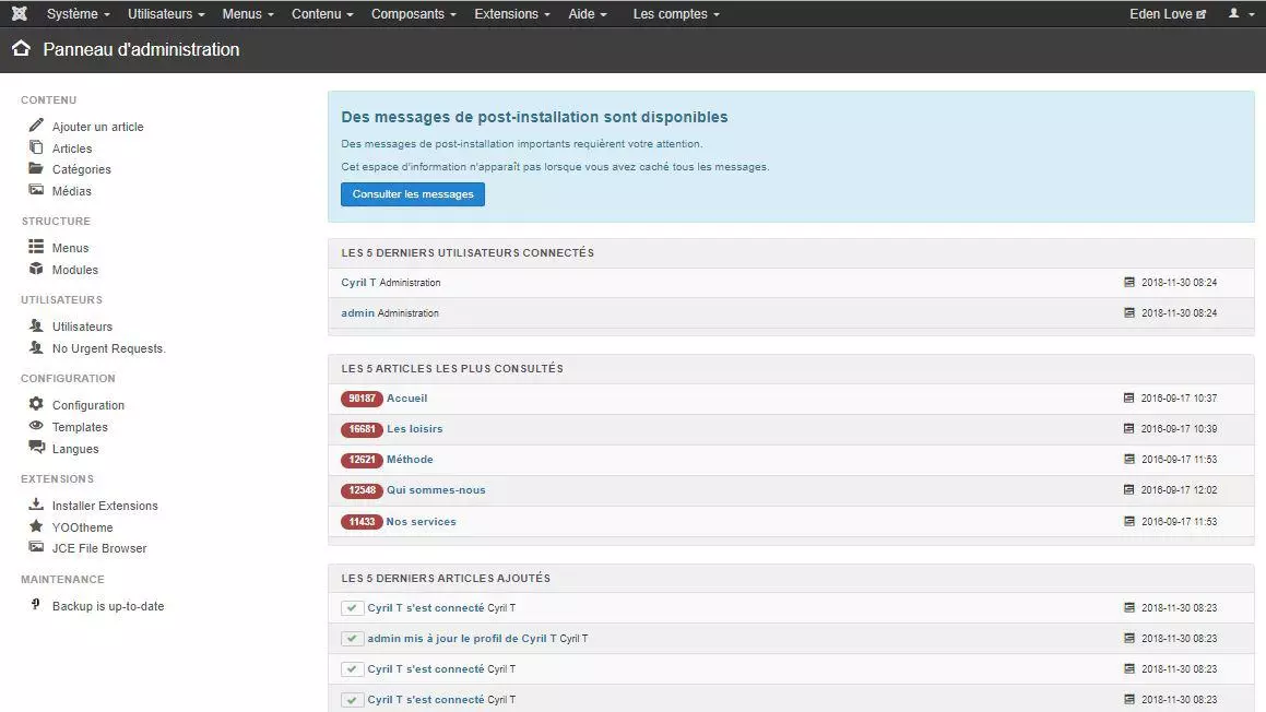 joomla bo standard