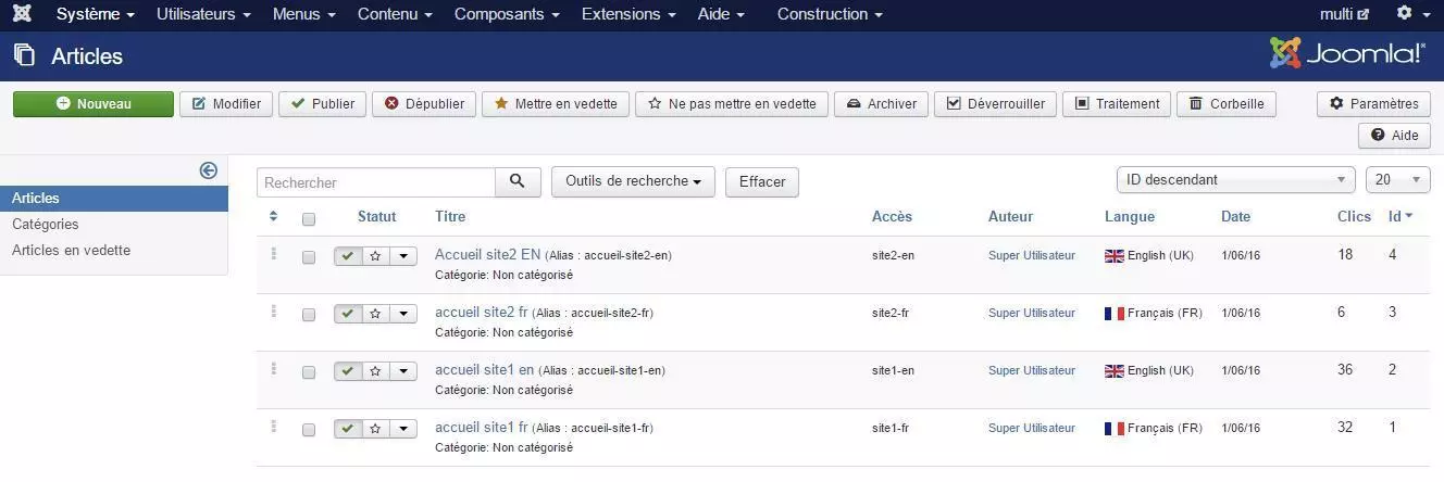 multisites multilangues articles