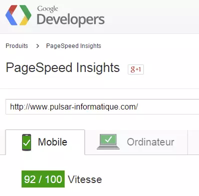 pagespeed pulsar